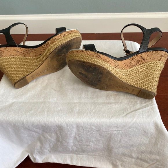 Charles David black espadrille sandals 36.5 or 6.5 - Picture 4 of 5